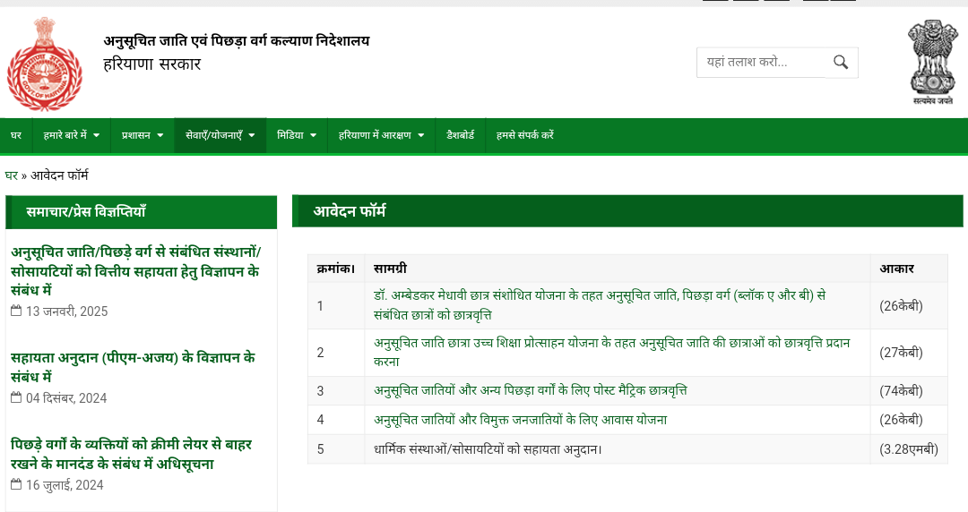 Ambedkar Scholarship Yojana 2025